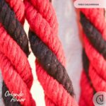 Rienda roja con negro trensada con mosqueton – Caballo ecuestre-4